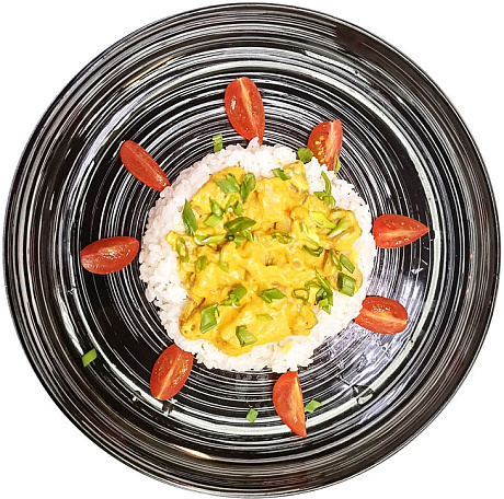 WoK Пикантная курочка карри с рисом