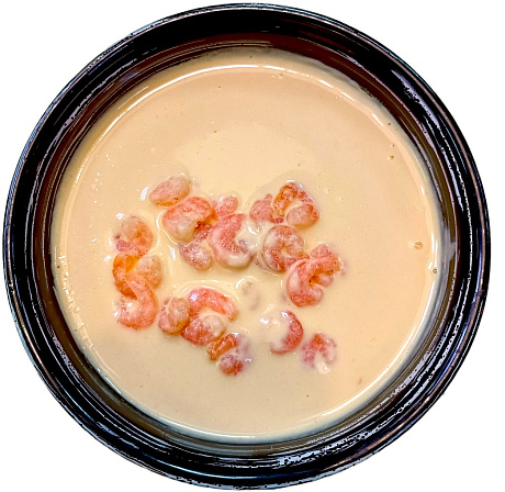 Крем-суп  сырный с креветками