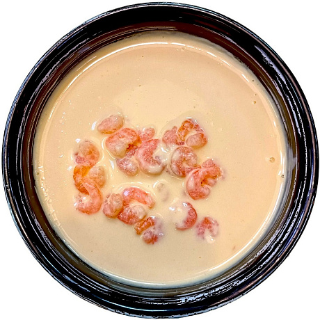 Крем-суп сырный с креветкой