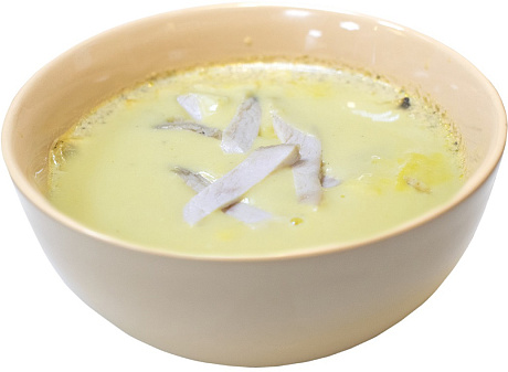 Крем-суп сырный с курицей